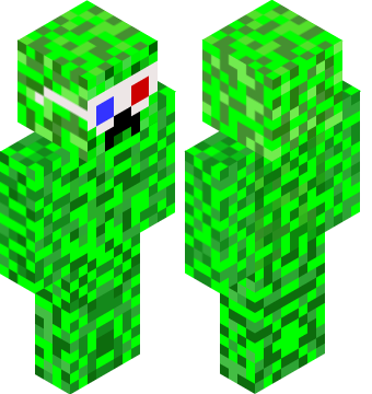 Creeper With 3d Glasses Minecraft Skins Pro